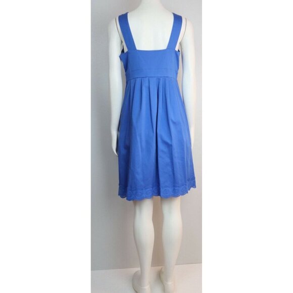 WOMEN'S BLUE EMPIRE WAIST DRESS W/ LACE TRIM - A.N.A. - SIZE 6 - Picture 7 of 10
